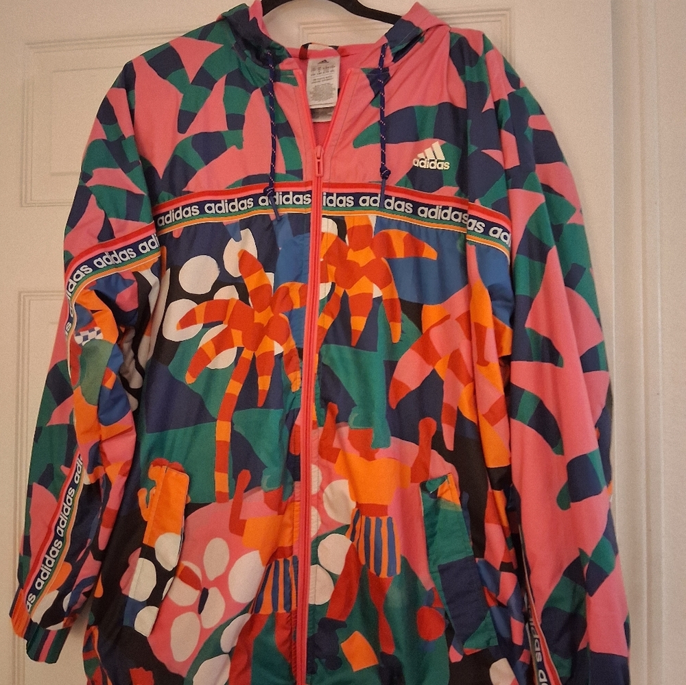 adidas x FARM RIO Graphic Windbreaker (Womens XL)